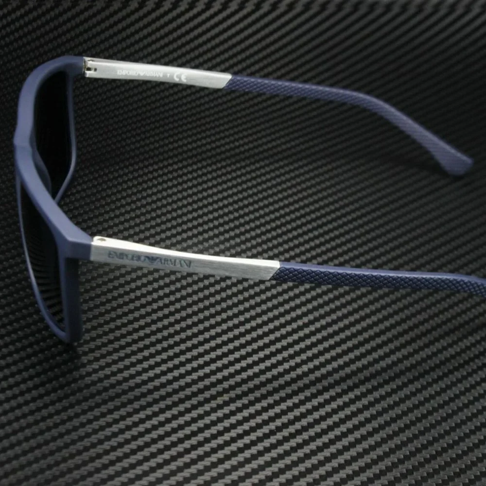 Emporio Armani Men's Blue Grey Rubber Sunglasses!